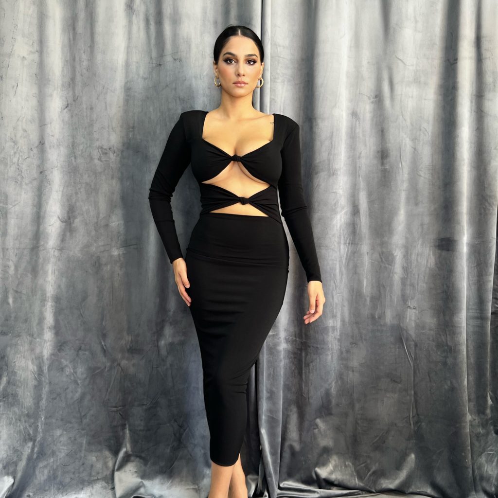 SIERA BLACK KNOT DRESS