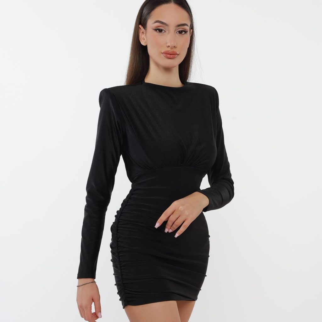 SHEA SLEEK MINI DRESS - BLACK