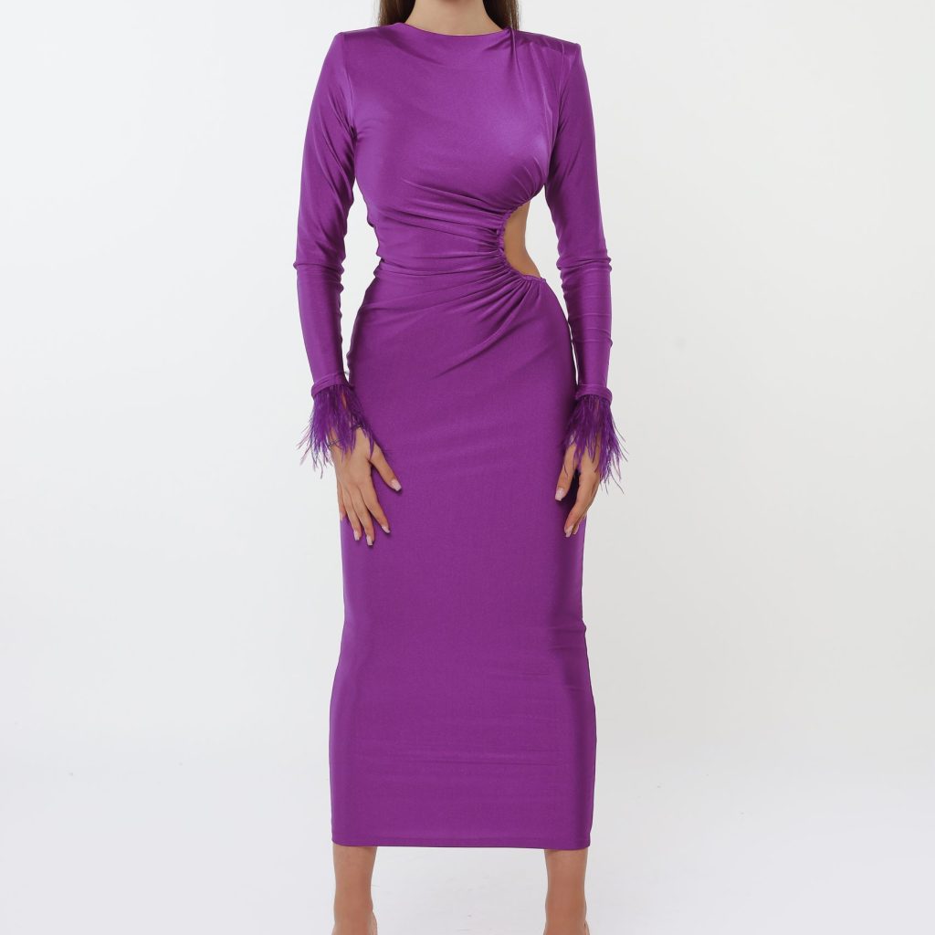 SELINA SLEEK MAXI DRESS - DARK FUCHSIA