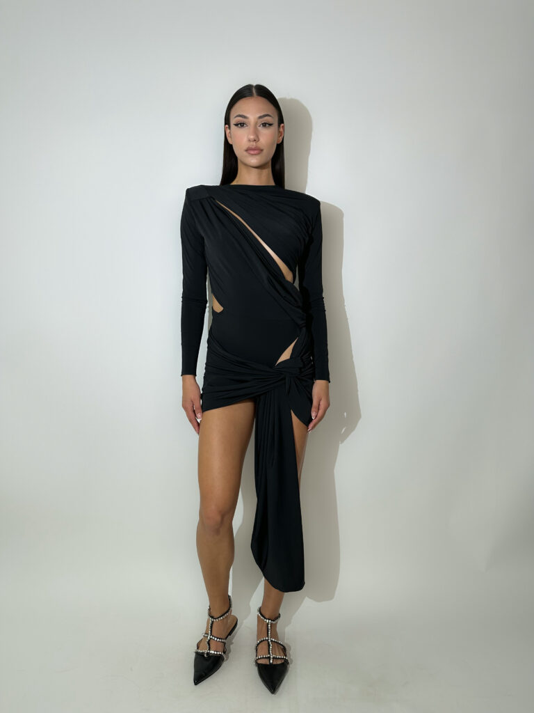 KHAIR MINI DRESS - BLACK