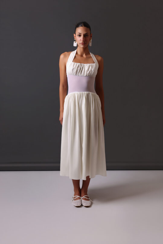 the LA PROMESSA dress in sugar white