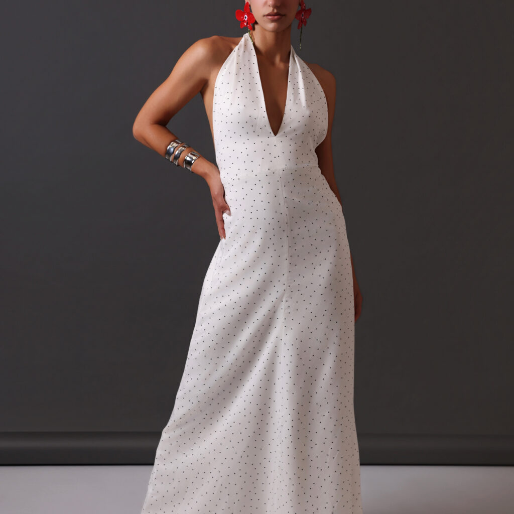 the LUCE DEL MATTINO dress in pokla dot