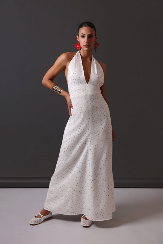 the LUCE DEL MATTINO dress in pokla dot
