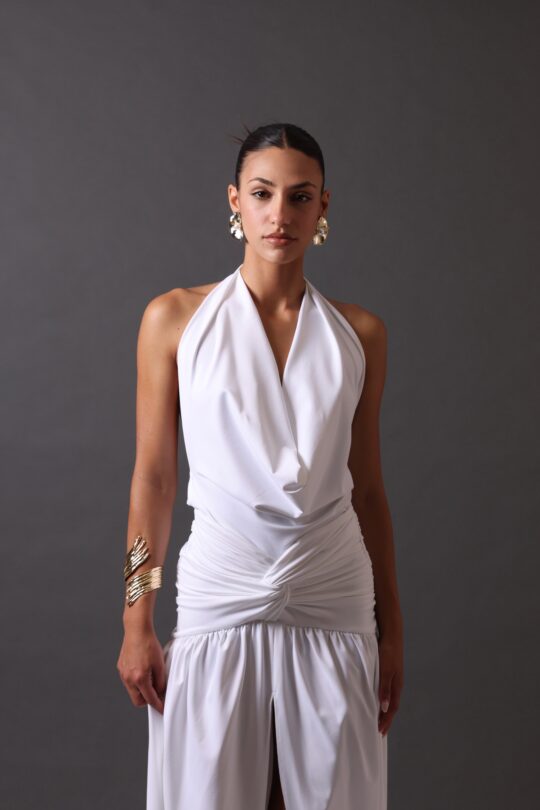 the LUCE DEL MATTINO top in white