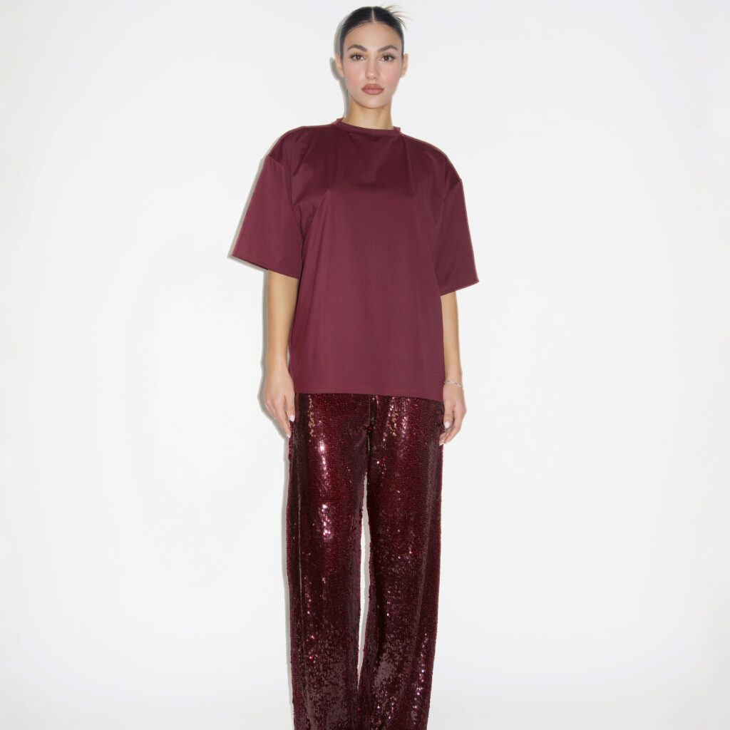 the BRISE PAILLETÉE pants