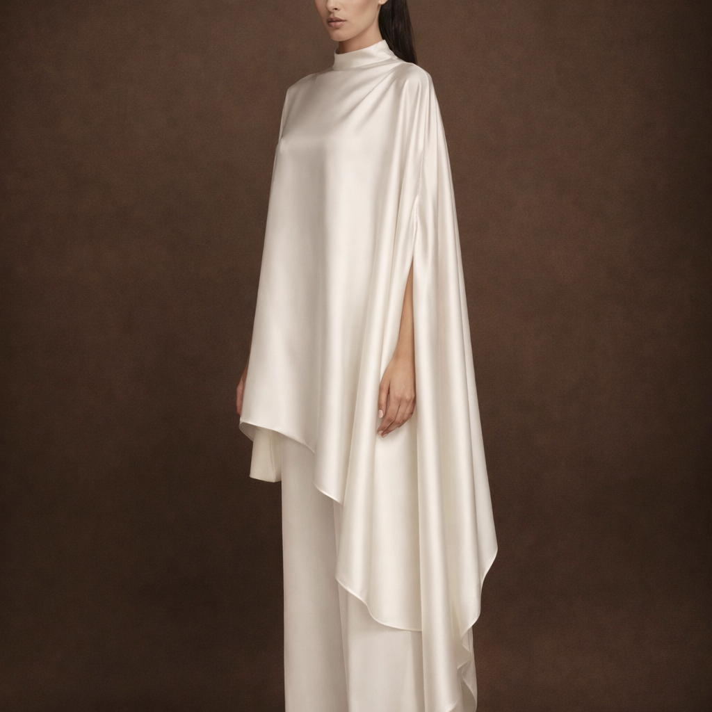the OMBRE DORÉE satin two-piece