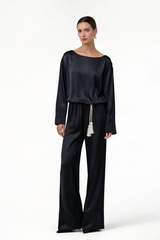 the ZEN black satin set - code:MA