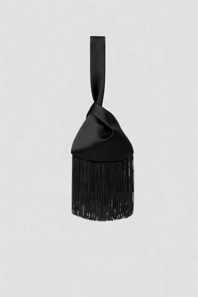 the MIZU black satin bag - code:MA